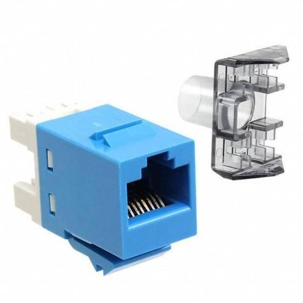 Modular Jack Faceplate Outbow 1 Set Cat6 Keystone Rj 45 Kotak Rj45