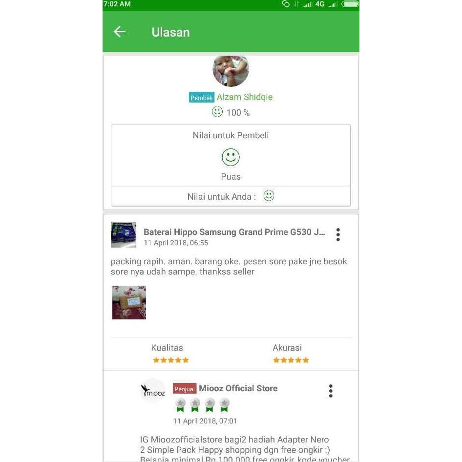 Nickboy- Baterai Hippo Samsung J2 Prime 3450 Mah Garansi Resmi