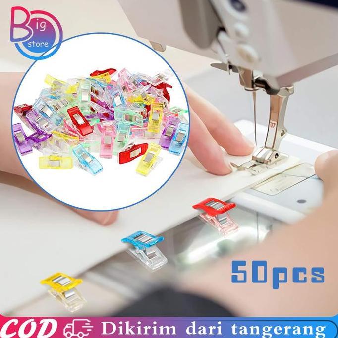 Kapanpun- 50Pcs Penjepit Kain Jahit Penjepit Jahitan Wonder Clip Penjepit Kain Jahitan Untuk Menjahi