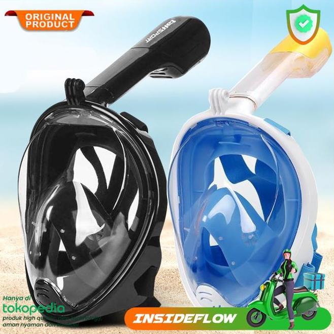 Masker Snorkeling Kacamata Renang Snorkling Full Face Snorkel Mask
