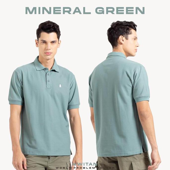 Kaos Kerah Pique Polo Shirt MINERAL GREEN