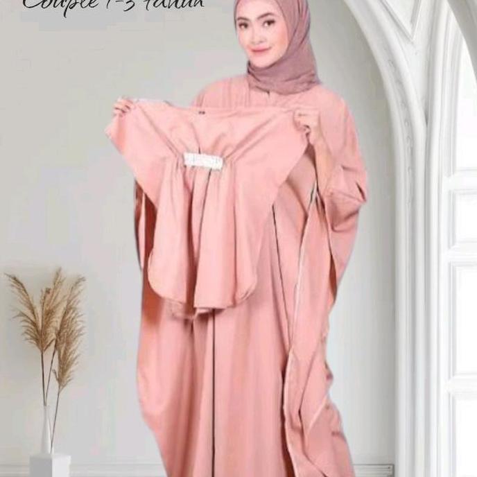 kaftan couple mute ibu+anak 1-3 tahun/baju kaftan lebaran Muslim COD