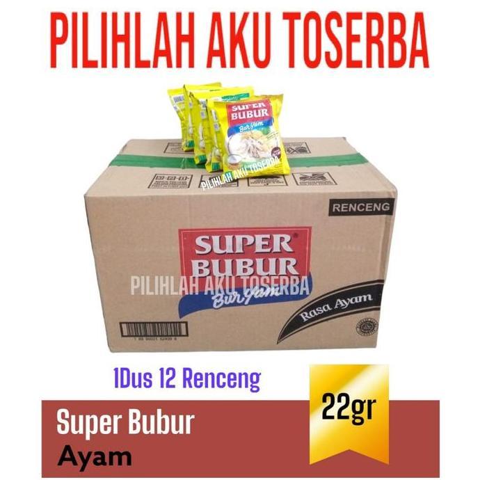 Super Bubur BURYAM Bubur Ayam @22 Gr - ( HARGA 1 DUS isi 12 renceng ) KS