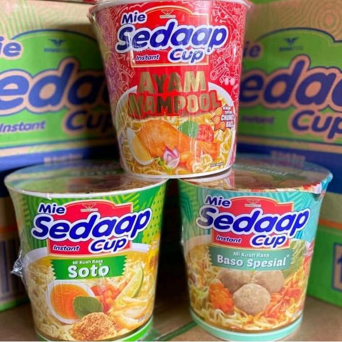 Mie Sedap Cup 1 Dus isi 12pc Mie Kuah Goreng All Varian Murah Instan Pedas KS
