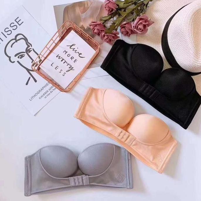 Nixwhat- Moodstyle // Br1551 Bra Strapless Seamless Wanita Model  Kemben Busa Tipis Tanpa Tali Bh Si