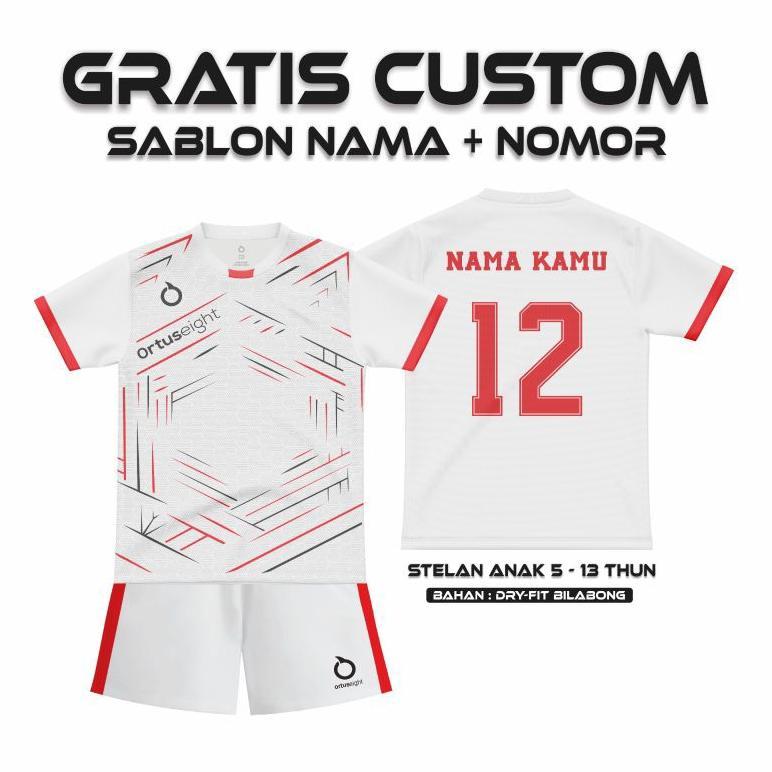 OFFICIAL [ FREE SABLON NAMA NOMOR PUNGGUNG ] JERSEY FUTSAL ANAK-ANAK/ BAJU BOLA ANAK LAKI-LAKI PEREM