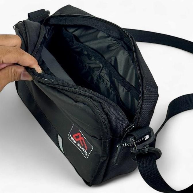 DV126 - POLO AMSTAR Tas Selempang Pria Wanita Hand Bag Clutch Bag Bahan Polister Ukuran 22x6x14 cm 3