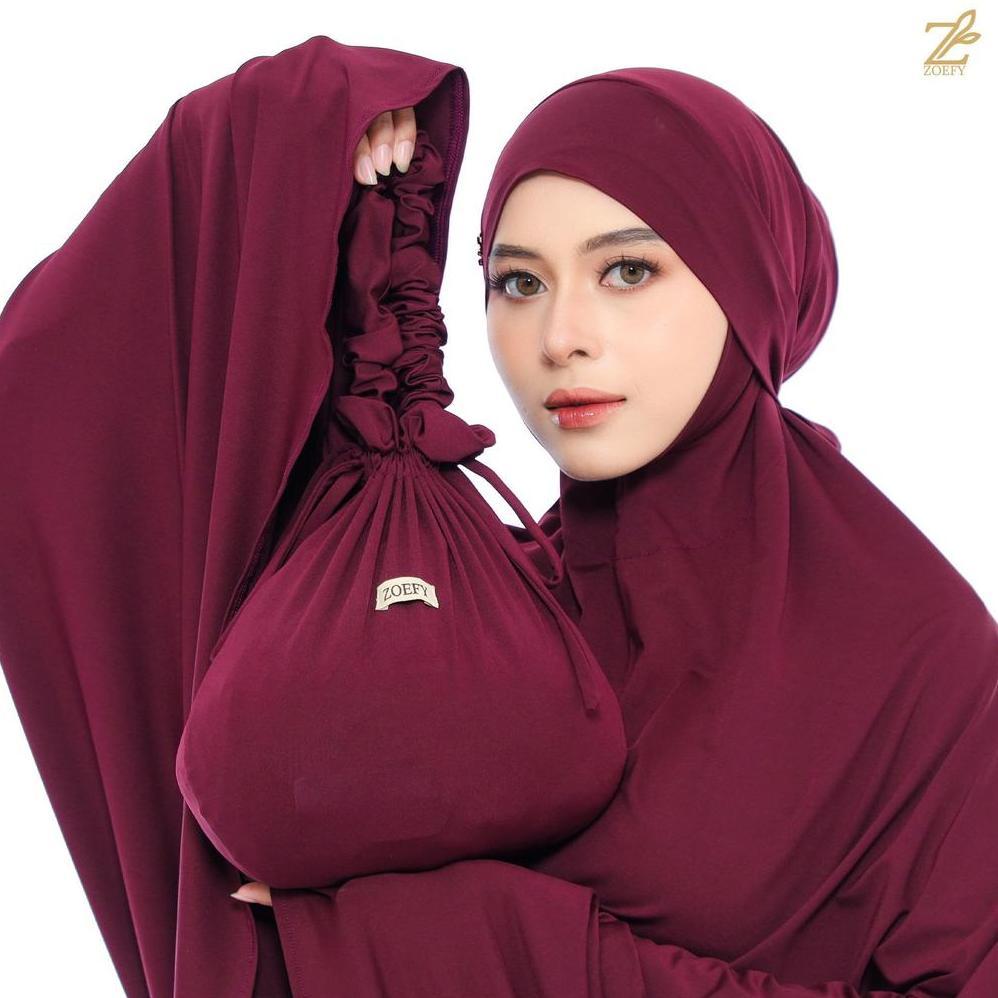 DISKON ZOEFY MUKENA ALMEERA SPANDEX BALON ADEM TIDAK MENERAWANG | MUKENA JUMBO ANTI KUSUT TRAVEL FRI