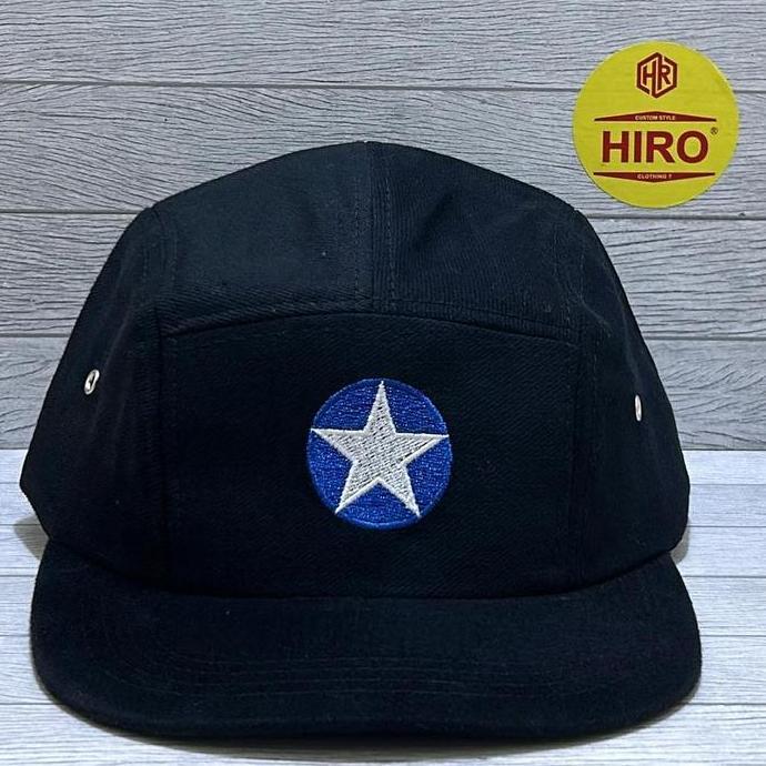 DR227 - [COD]Topi Distro Pria/Topi Snapback Bordir Bintang 5panel New Model/Topi Hip-Hop Keren