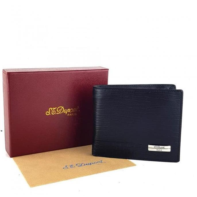 DV251 - DOMPET KULIT IMPORT ST DUPONT SSD-12 BLACK
