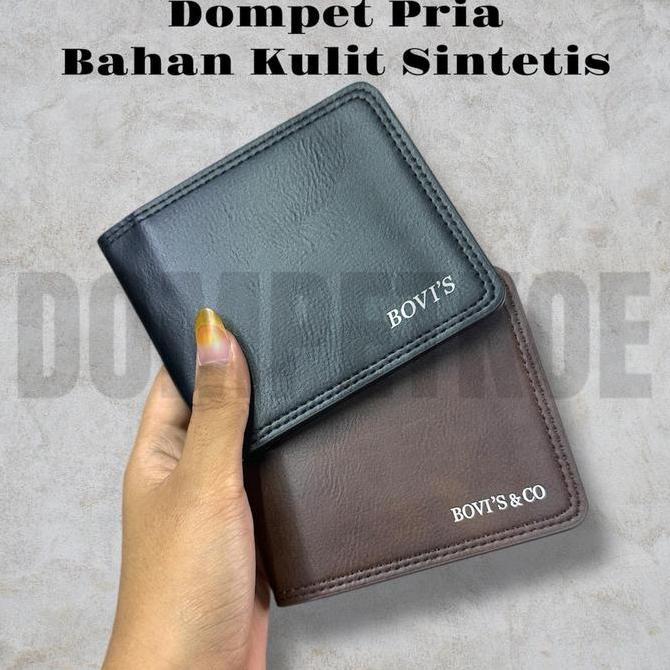 DB161 - Dompet Pria Dewasa Original Ori Bovis Kulit PU Sintetis Harga Murah Model Keren Terbaru Kual