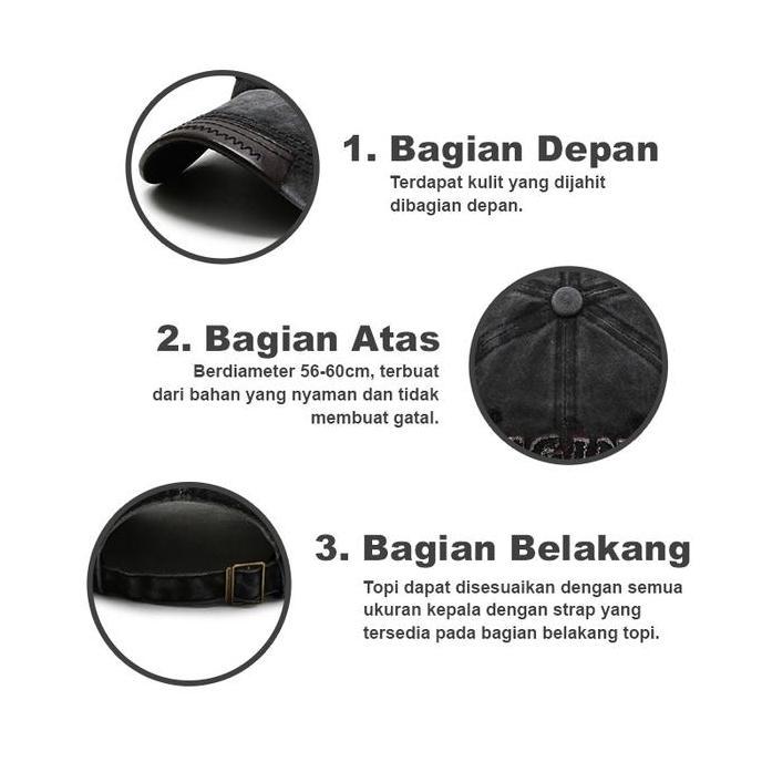 DV117 >> Yarra Topi Baseball Jeans Polos Snapback Hat Black Topi Pria Pengait Ring Besi Polos Hitam 