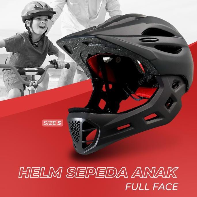 LAVANASHOPID Helm Modular Sepeda Anak Full Face Bike Riding Helmet