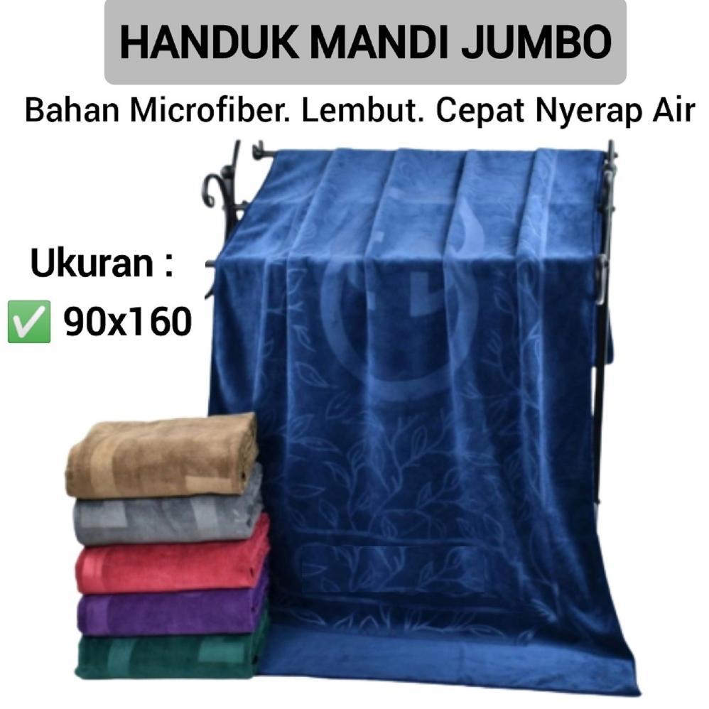 Handuk Mandi Dewasa Jumbo 90x160 Microfiber Lembut Menyerap Air