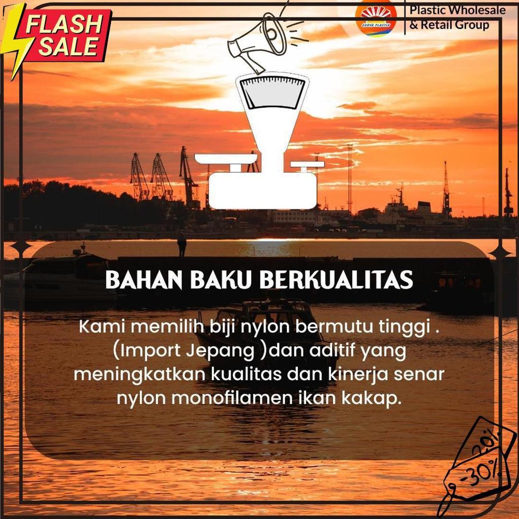 Senar Cap Ikan Kakap  Ukuran 1500 (90)  Per Roll /Tali Senar Pancing / Senar Layangan Meledak