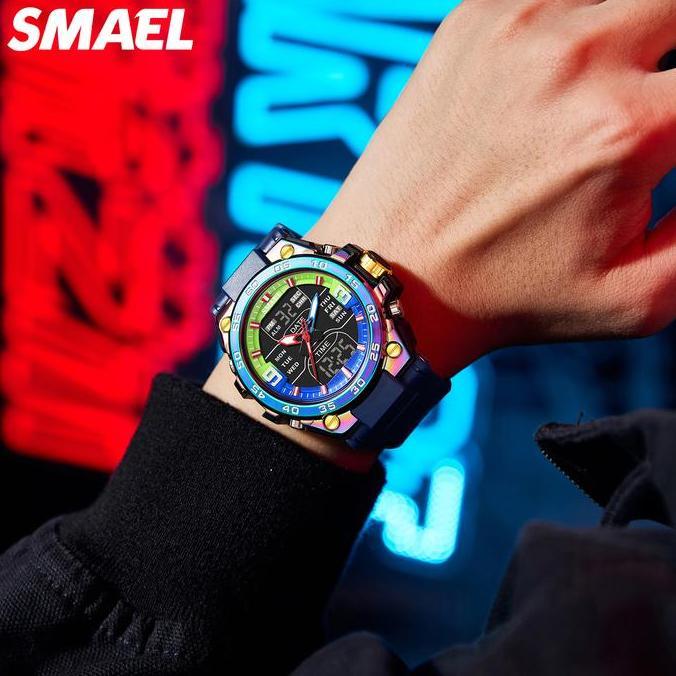 Jam Tangan Analog Digital Pria Wanita SPORT Merk SMAEL Digital 8060