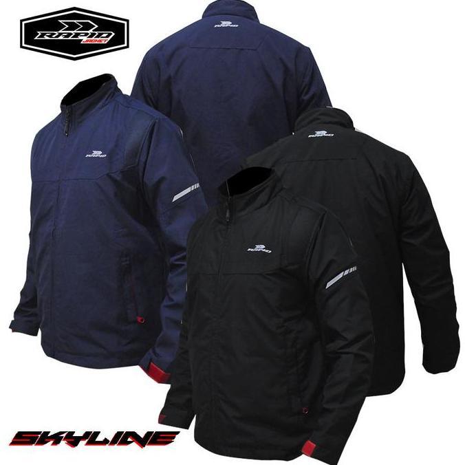 Skyline jaket motor pria RAPID anti angin