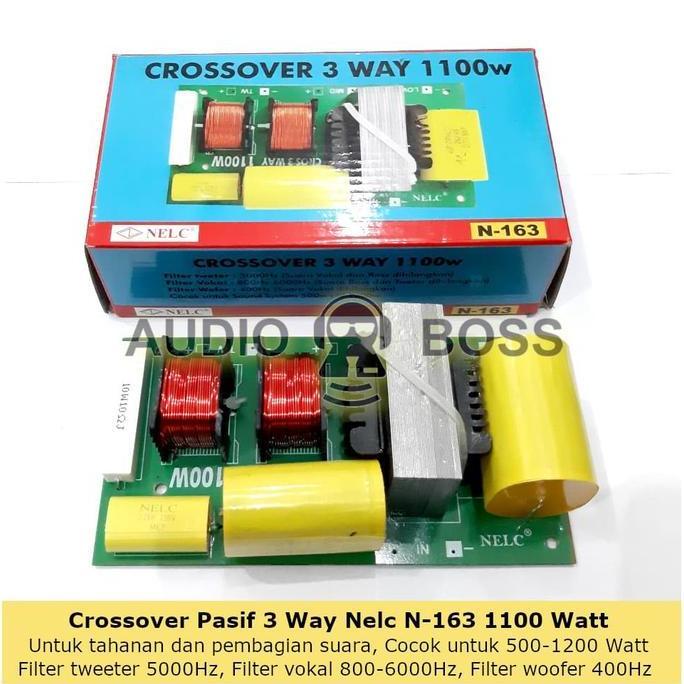 Crossover Pasif 3 Way 1100 Watt Nelc N-163 N 163 500W - 1200W Restock
