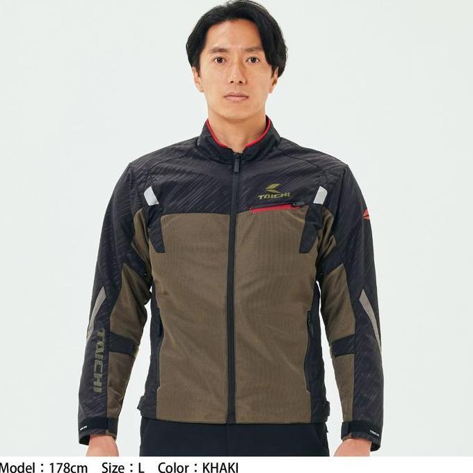 RS TAICHI RSJ331 TORQUE MESH JACKET - KHAKI