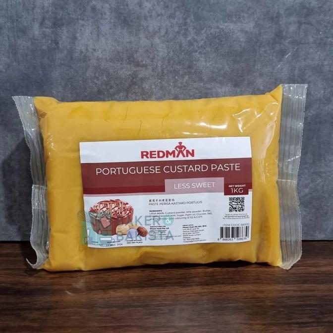 Ready oke] Redman mooncake filling Portuguese Custard Less sweet 1kg lotus