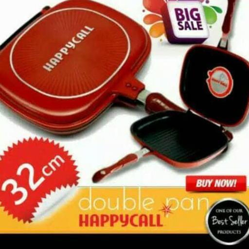 Teflon/ Wajan Happy Call Double Pan Jumbo 32inc