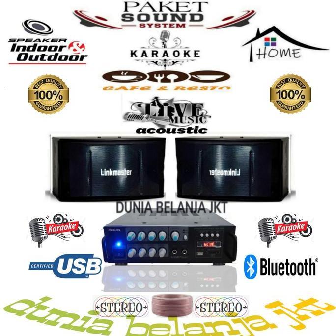 Paket Sound System Karaoke Indoor Outdoor Speaker Linkmaster 8 Inch Terbaik