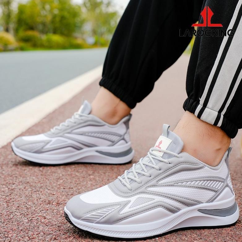 NEW Larocking - Vega Abu Putih | Sepatu Sneakers Running Gym Shoes