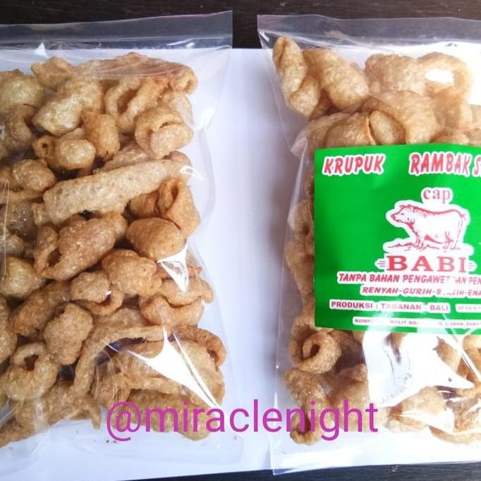 Krupuk Rambak Babi cap Babi Asli Bali 200 gram