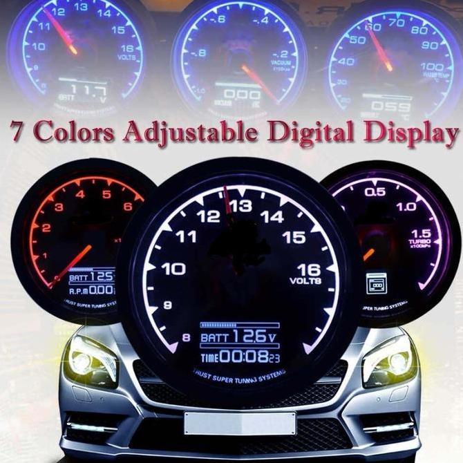 Tachometer Gauge Indikator Speedometer LCD Mobil Not Indicator Greddy
