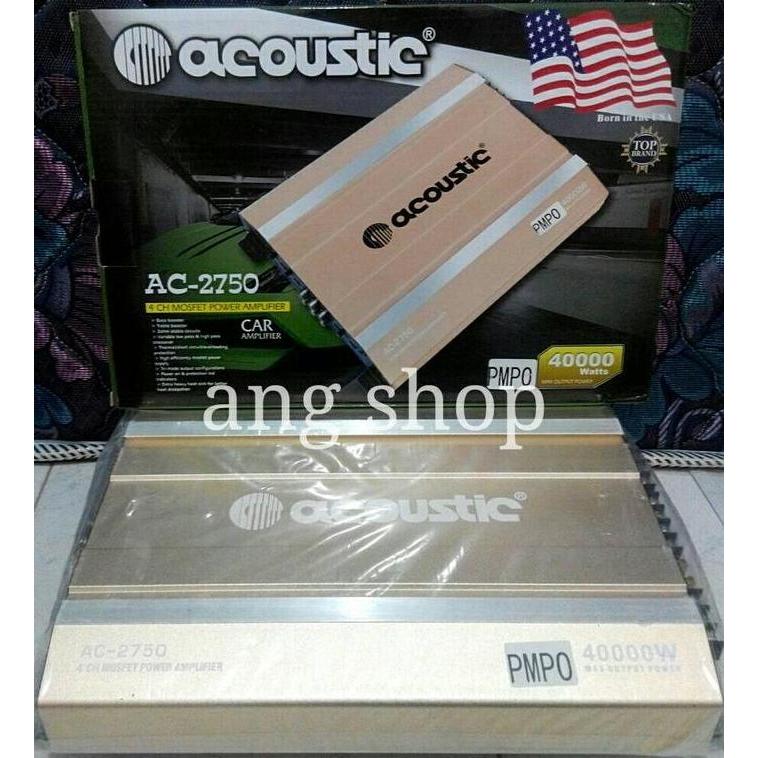 Promo Car Mosfet Power Amplifier Mobil Acoustic AC-2750 4CH 40RB W PMPO Diskon