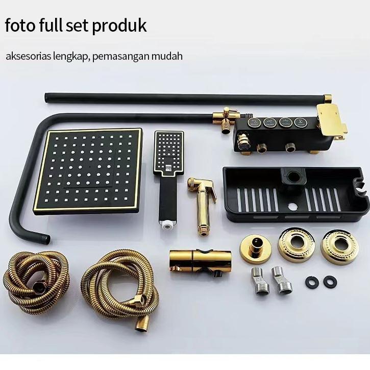 Shower Mandi Set /Set Shower Kamar Mandi/Shower Tembaga Pendingin Dan Pemanas /Set Shower 4 Fitur De
