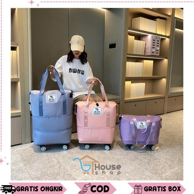 BEBAS ONGKIR - Ye Som Tas Traveling Roda Bisa di Gembok Tas Duffel Jumbo-Tas Jinjing 3 Tingkat-Tas T