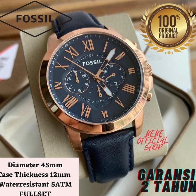 [ORIGINAL] Jam Tangan Pria Fossil FS4835 Grant Chronograph Navy terlaris