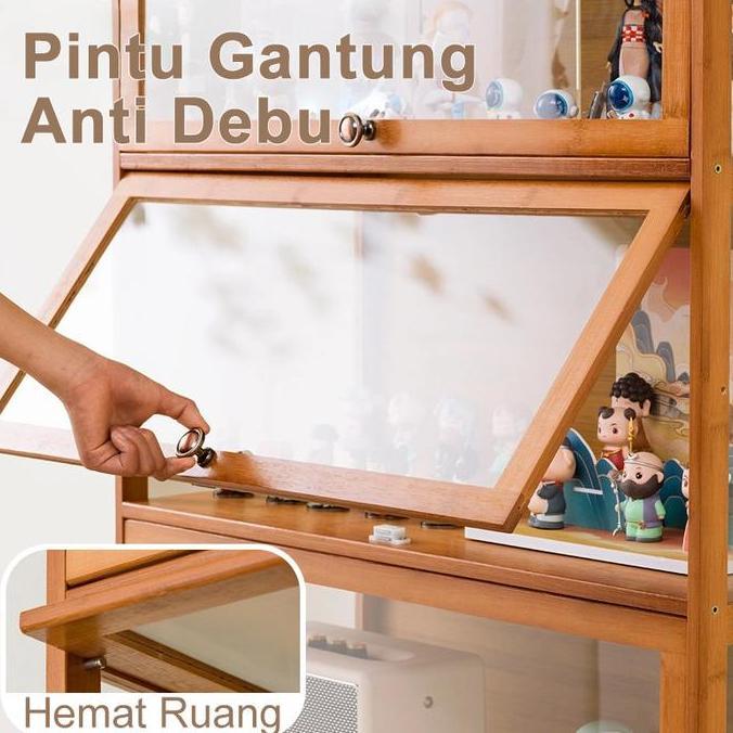 LOVE Lemari Pajangan Etalase Akrilik Kaca Transparan Lemari Display pameran Model Mainan Lemari Peny