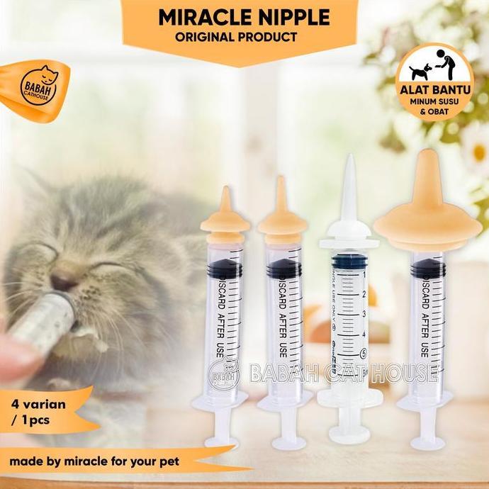 Lansungaja- Miracle Nipple Dot Susu Untuk Bayi Anjing Kucing Baru Lahir Botol