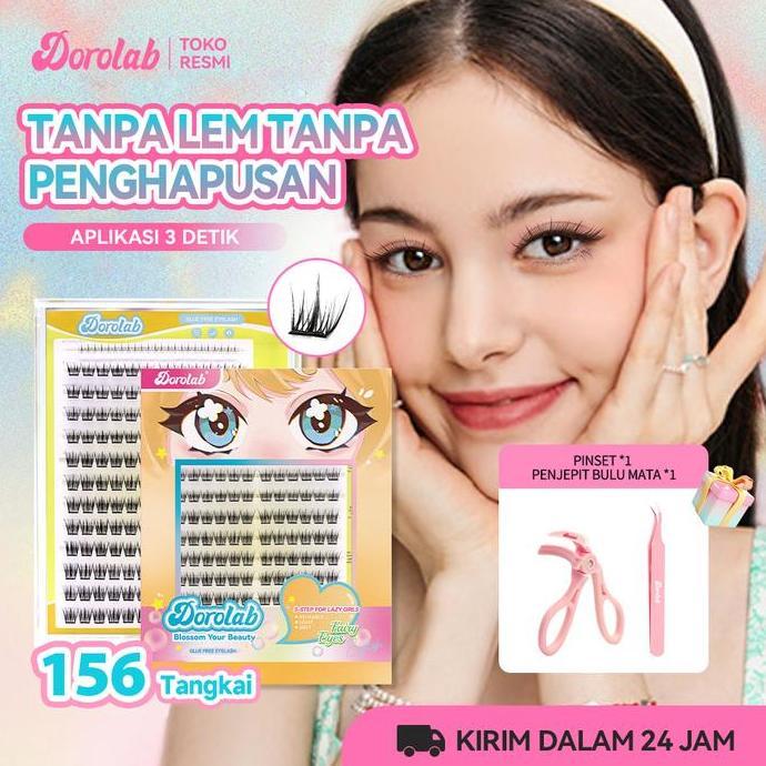 Moumou- DorolabBulu Mata Tidak Perlu LemSet Ekstensi Bulu MataSeri BungaTulip & Hyacinth & IrisSeri 