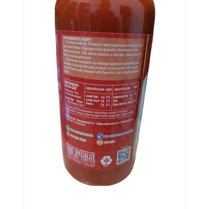 Belisekarang- Thai Dancer Sriracha Sauce 450 Ml Chilli Saus Pedas Thailand Halal