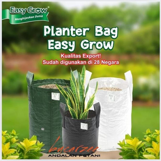 Easy Grow Planter Bag Hitam 100 Liter. Bahan Tebal Bulat Round Bottom