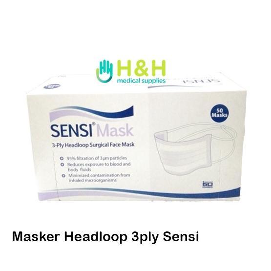 Masker Jilbab Sensi / Masker Hijab Sensi / Masker Headloop Sensi / Masker Sensi