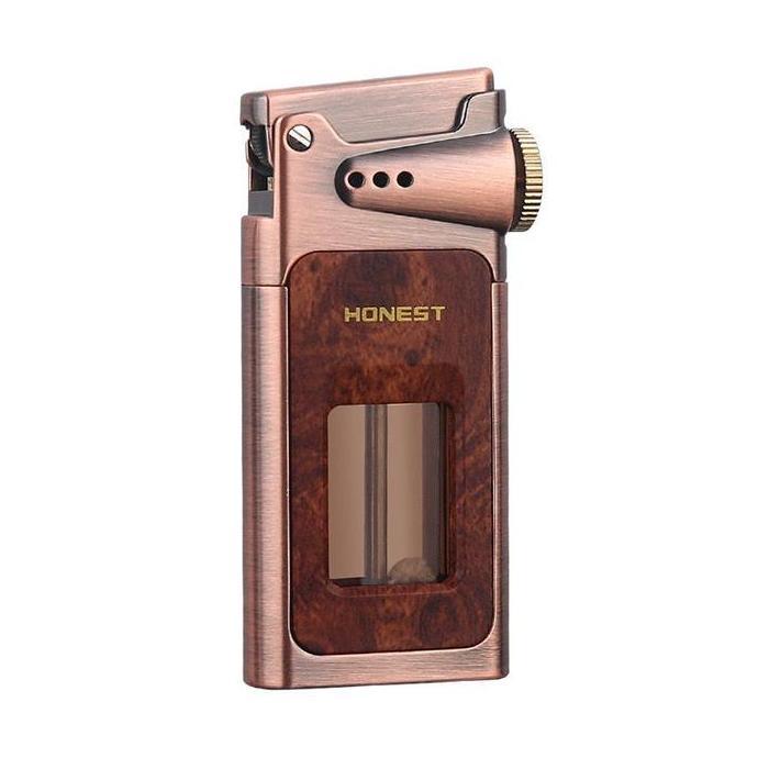 Ready Korek Api Lilin Klasik Sumbu Minyak Honest Vintage Oil Lighter Dengan Kaca Transaparant Indika