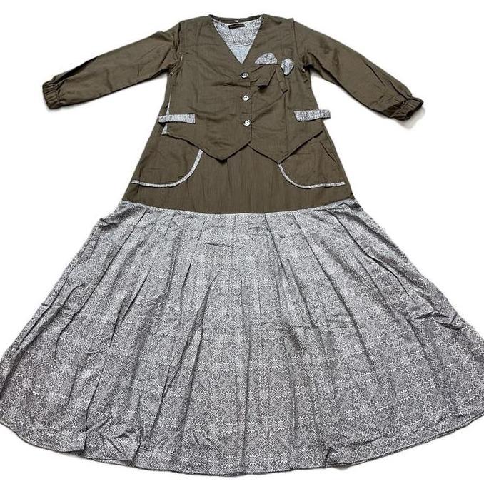 Sekarangaja- Omaira Gamis Rompi Wanita Muslimah Jumbo By Ikotata