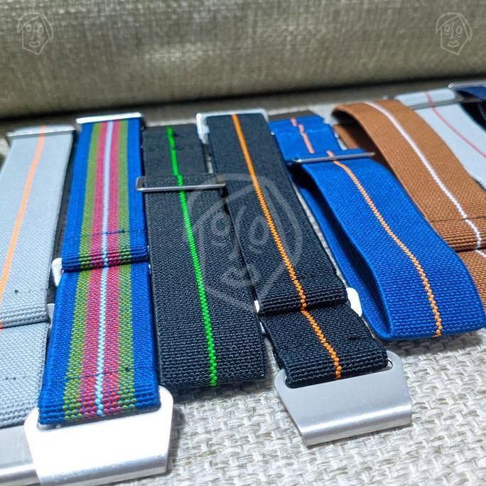 Marine Nationale Strap 22mm - Elastic Parachute Watch Bands - MN Strap