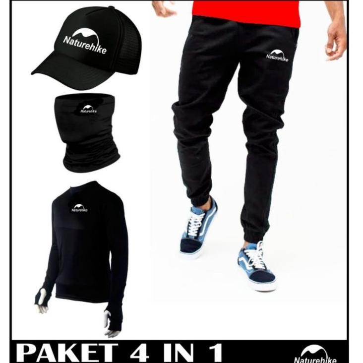 Manset gunung baju gunung lengan panjang - celana gunung pendaki celana hikking  - topi gunung maske