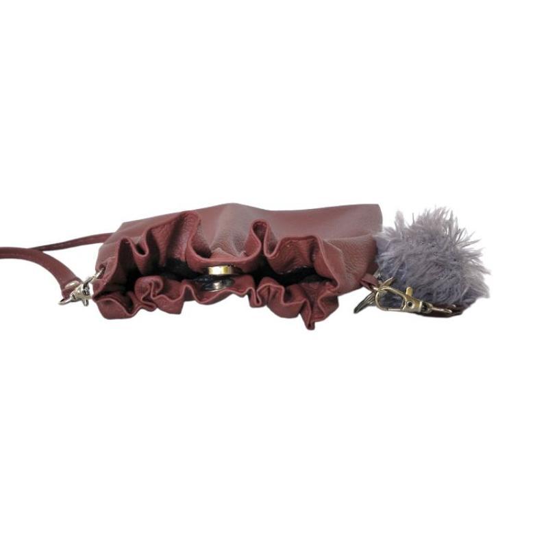 NEW SLING BAG KERUT POMPOM - Tas Mini Selempang Wanita + Gantungan Bulu Pom Pom Lucu Murah