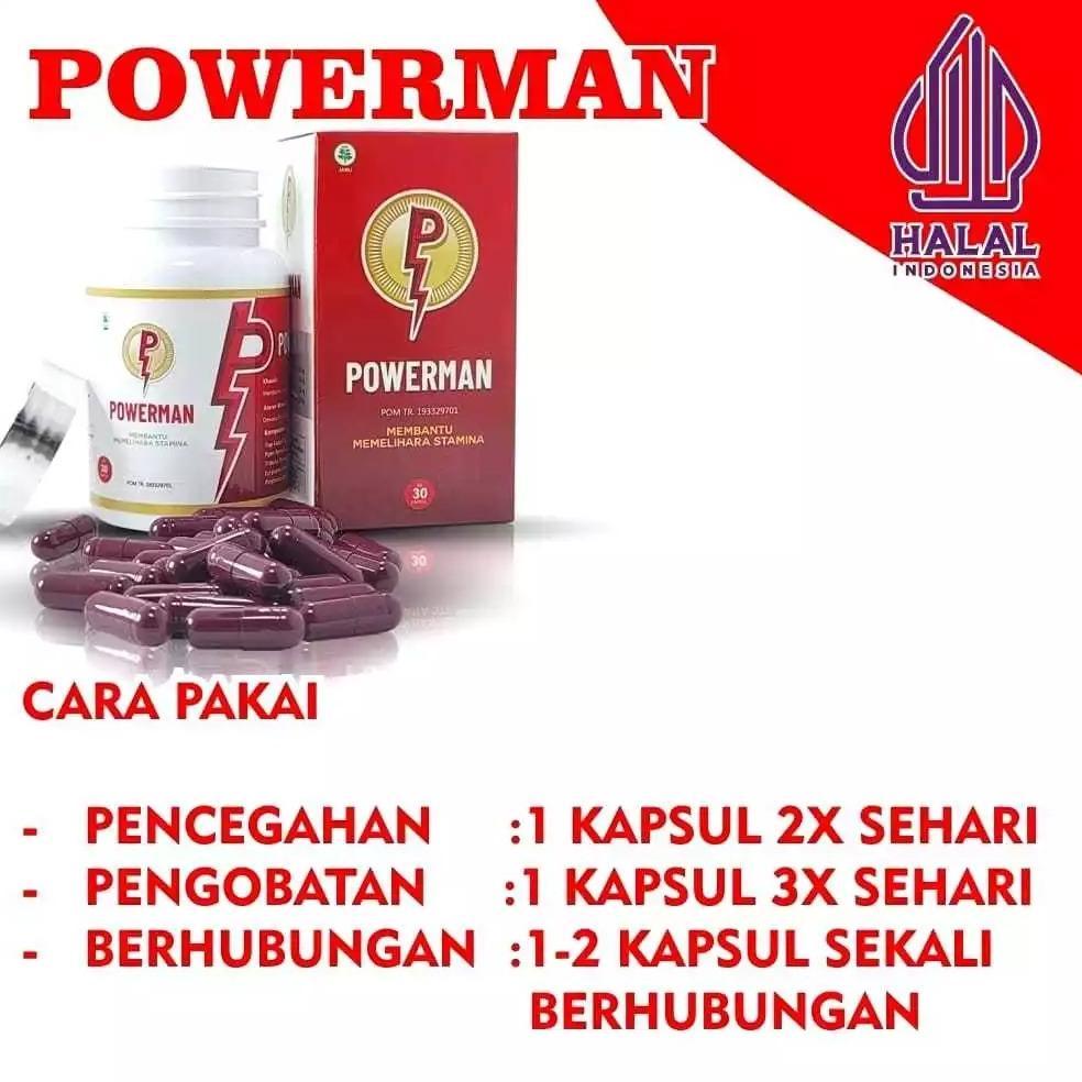 Ready Powerman 0Bat Kuat Herbal Kuwat Pria Tahan Lama Original 100% Dengan Obat Kuat Stamina Terbaik