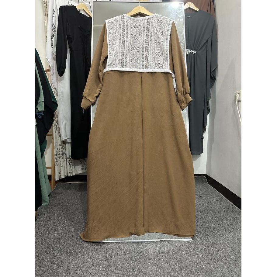 Grade Ori Baju Gamis Wanita Naira / Gamis Crinkle Premium / Gamis Elegan Simple / Gamis Elegan Mewah