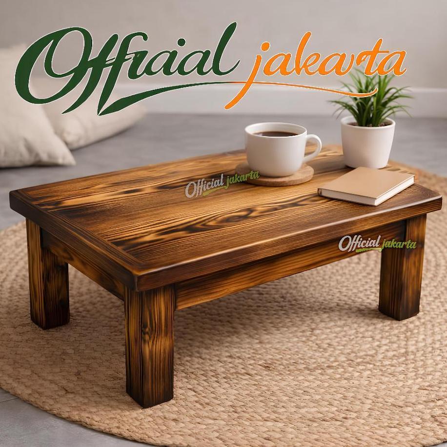 LR03 BAKAR / MEJA BELAJAR JATI BELANDA / MEJA LESEHAN / Meja Belajar Lesehan Kayu 50cm | Meja Ngaji 