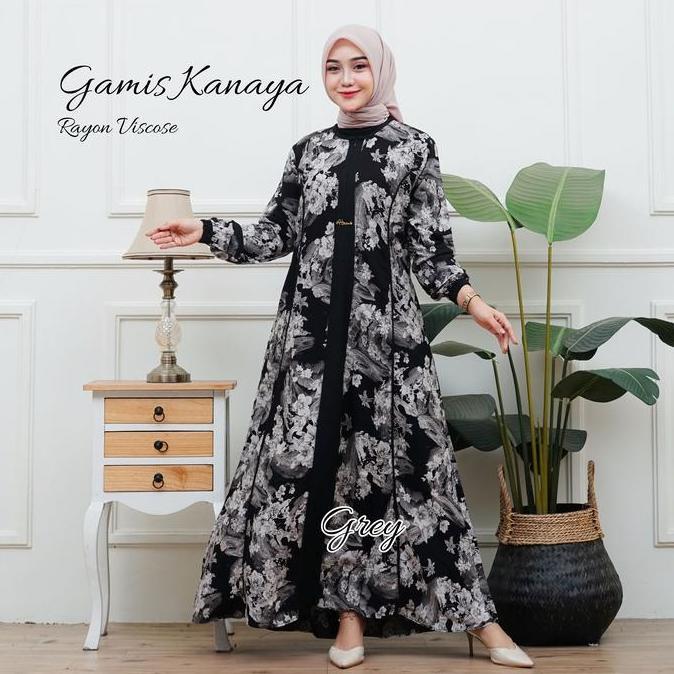 Grosir Gamis Kanaya Rayon Viscose Muslim Wanita Premium