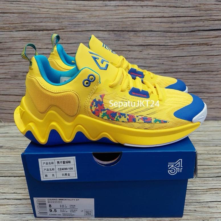 HOT SALE Sepatu Basket/Voly Giannis Immortality 2 Yellow Multicolor Premium Original