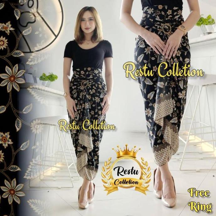 DI134 - Rok Lilit Warp Skirt Serut Songket Jumputan Batik Panjang Wanita Bawahan Kebaya Kondangan Ni